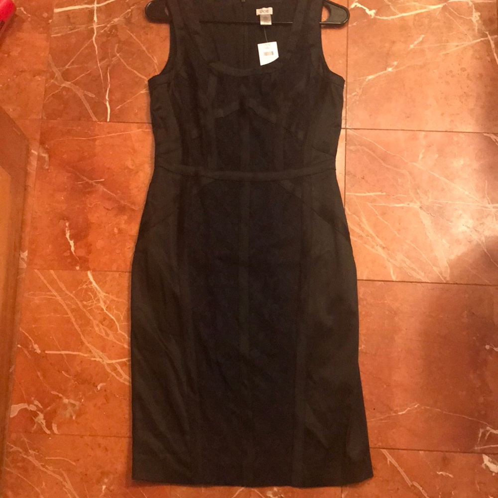 Cache stretch satin/lace dress size 8